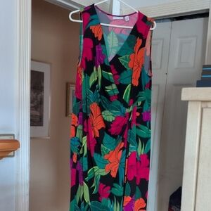 Susan Graver Vibrant Floral Dress